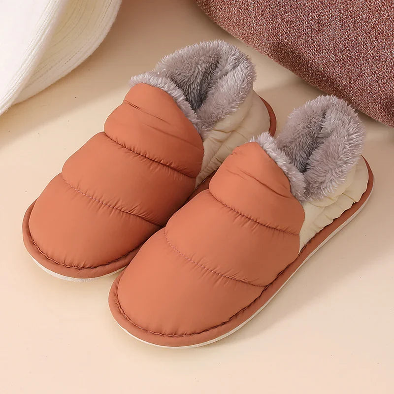 Winter Velvet-Lined Rainproof Shoes - # BOAA73410009