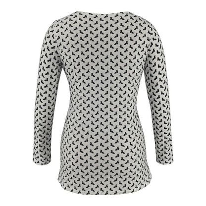 Women Deep V-Neck Long Sleeve Printed Maternity & Nursing T-Shirt - # PRGTA11310027 & NURSGA11110113