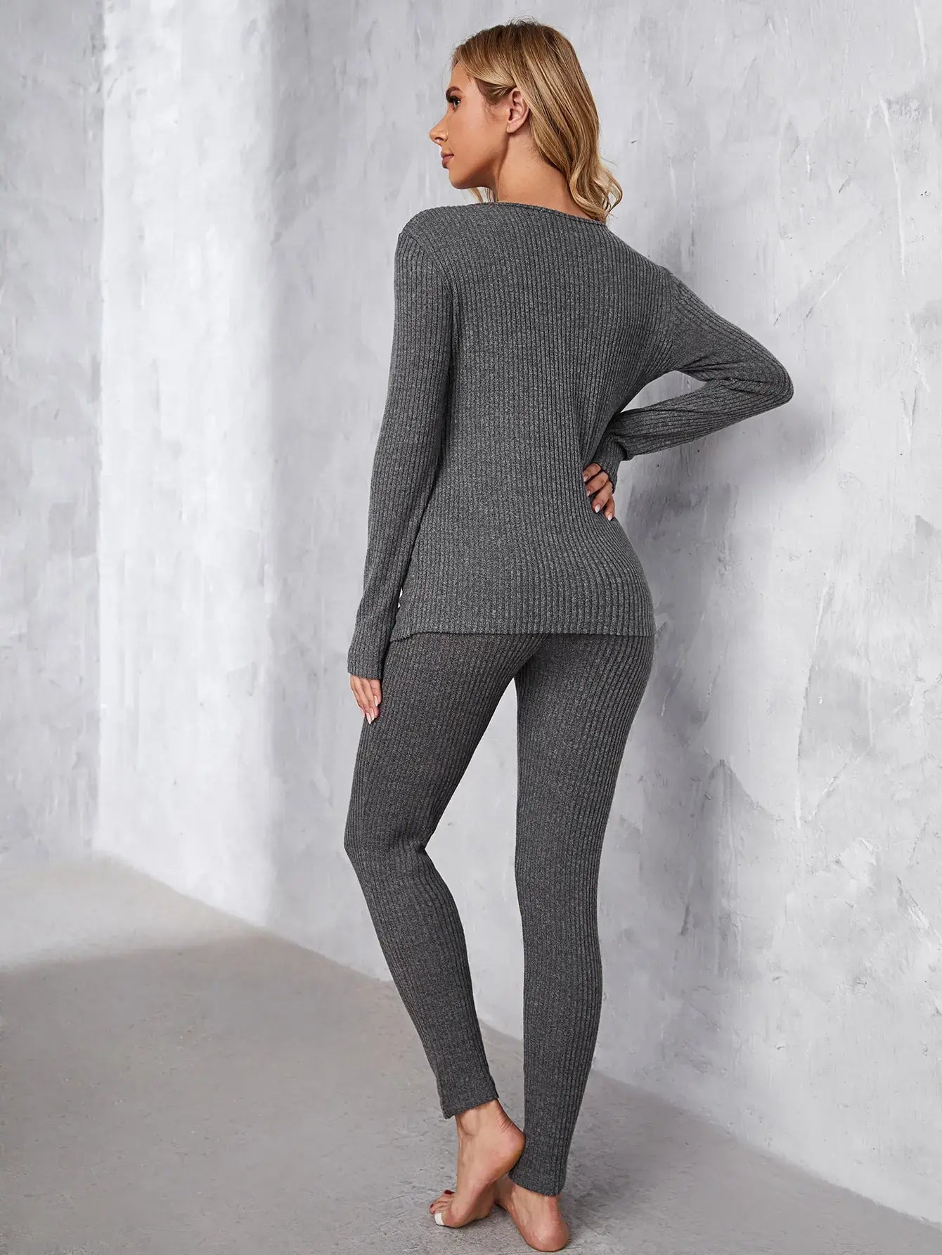 Women's Maternity Solid 2 Pieces Set - # WOAA51310001-PRG-NURSG