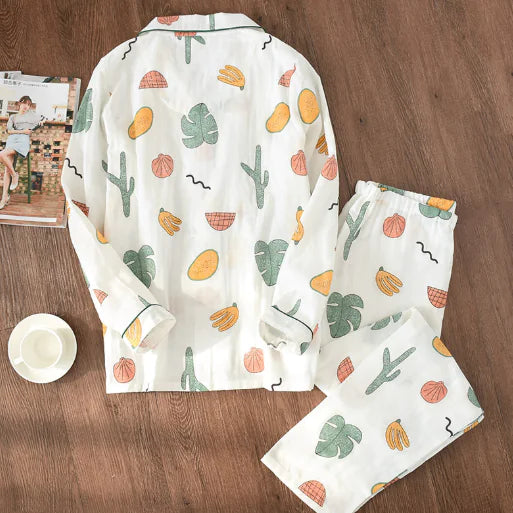 Women's Sleepwear, Maternity and Nursing Cotton Set - # NURSGA11410107