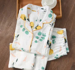 Women's Sleepwear, Maternity and Nursing Cotton Set - # NURSGA11410107