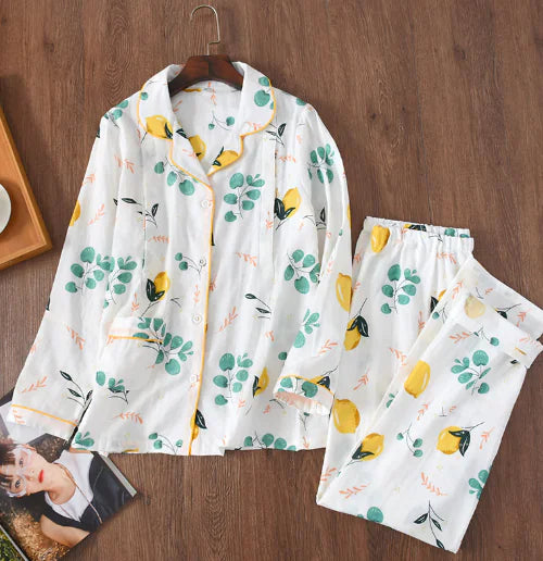 Women's Sleepwear, Maternity and Nursing Cotton Set - # NURSGA11410107