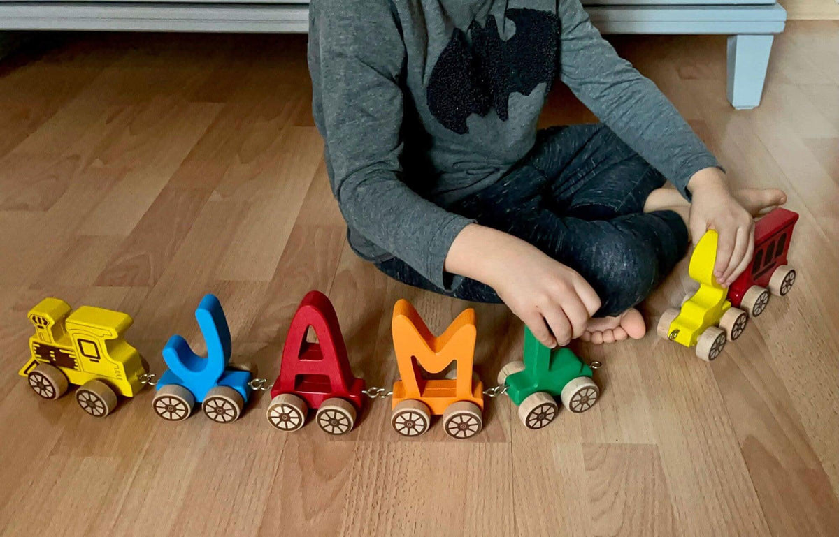 Wooden Letter Train Puzzle-3