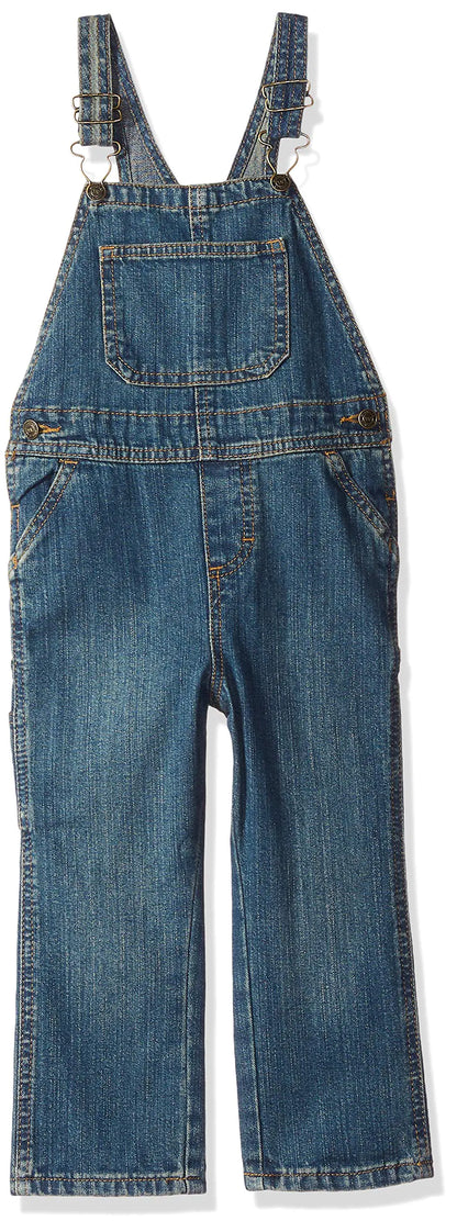 Wrangler Authentic | Boys' Classic Denim Overall | 5T Aged | Indigo - # BOAA11410014